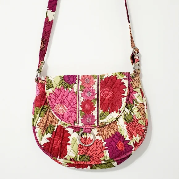 Vera Bradley Hello Dahlia Quilted Crossbody Bag - Picture 1 of 10